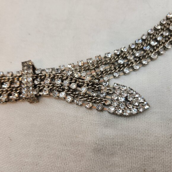Rhinestone Silver Toned Belt 28 main image 5